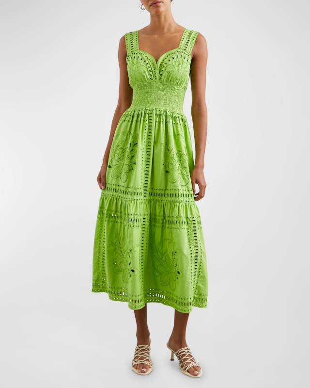 Fawn Embroidered Midi Dress
